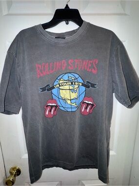 Rolling Stones US Tour 1978 Graphic Tee - Washed Black-0068